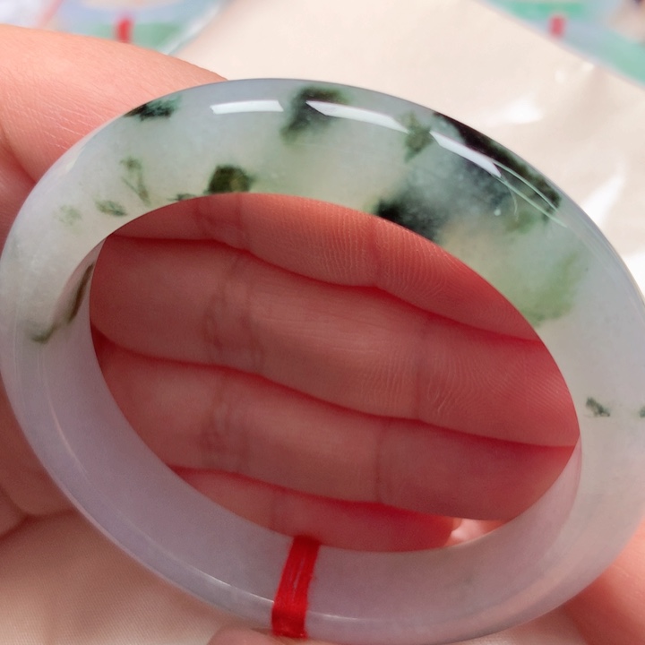 翡翠手镯未镶嵌冰飘花53