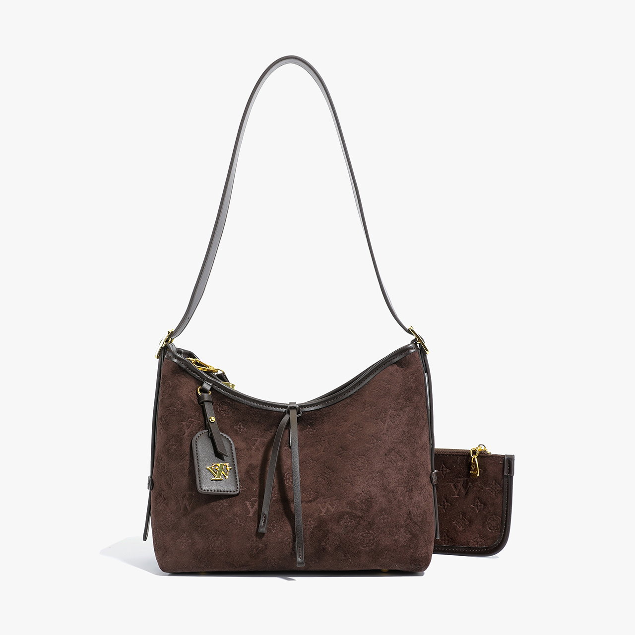 时尚托特包单肩包真皮通勤女包棕色女士通勤秋冬斜挎包