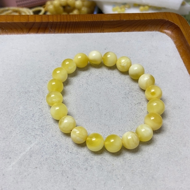 蜜蜡未镶嵌裸石手串