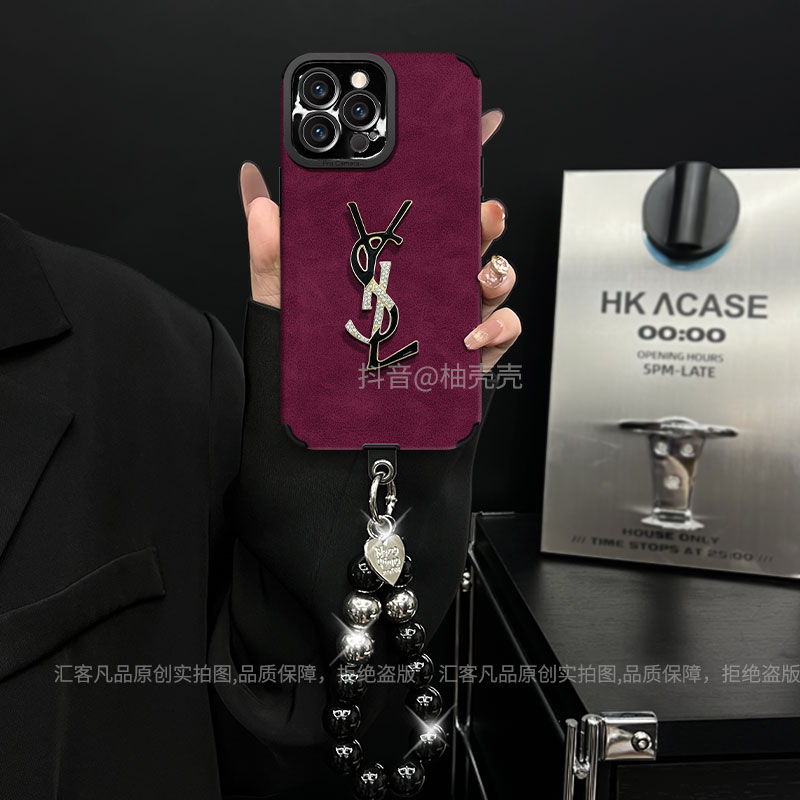 适用【苹果/oppo/华为/vivo/小米】瞳眼酒红潮牌SY标轻奢防摔手机壳