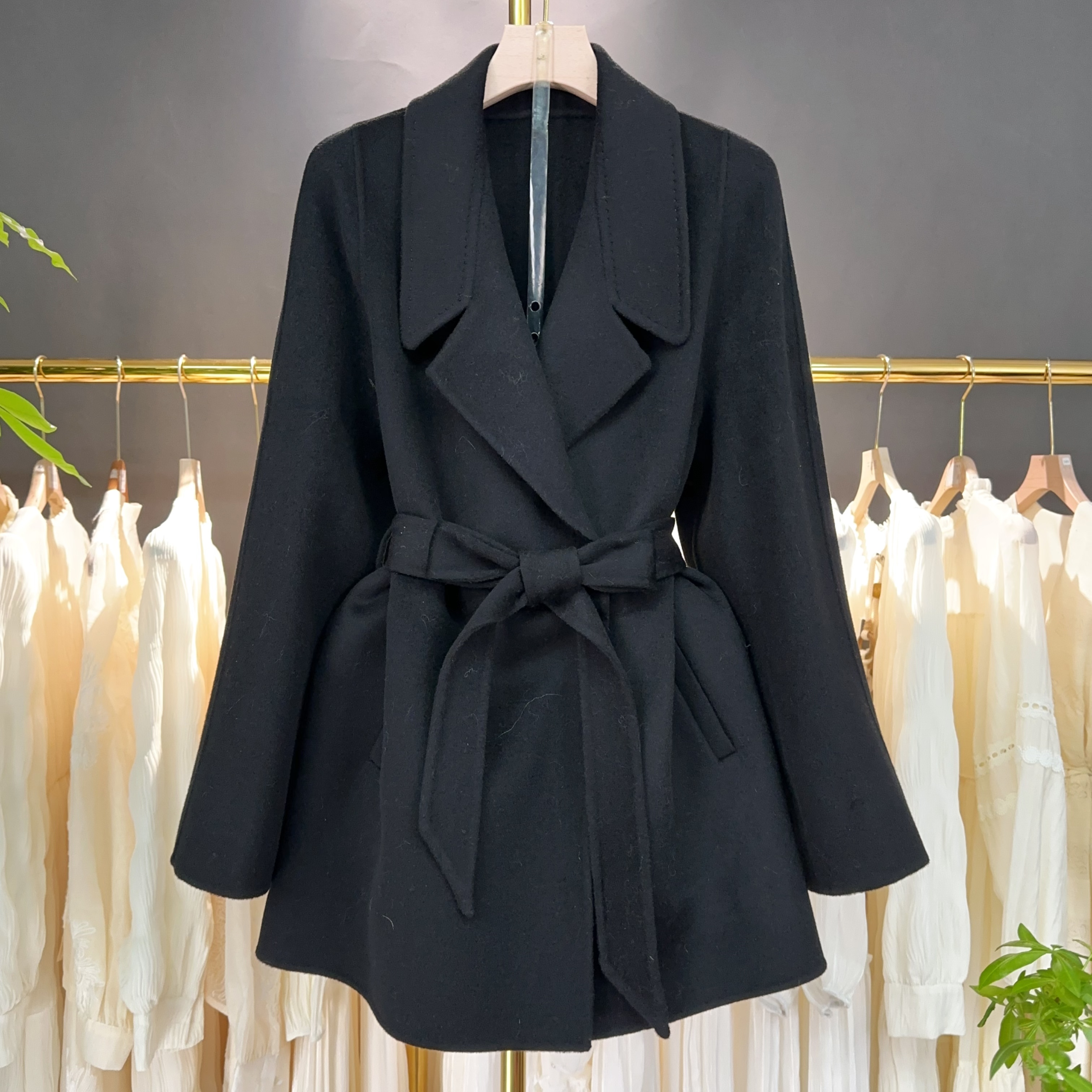 【A9280】毛呢外套女2025秋冬新款时尚休闲设计感毛呢外套