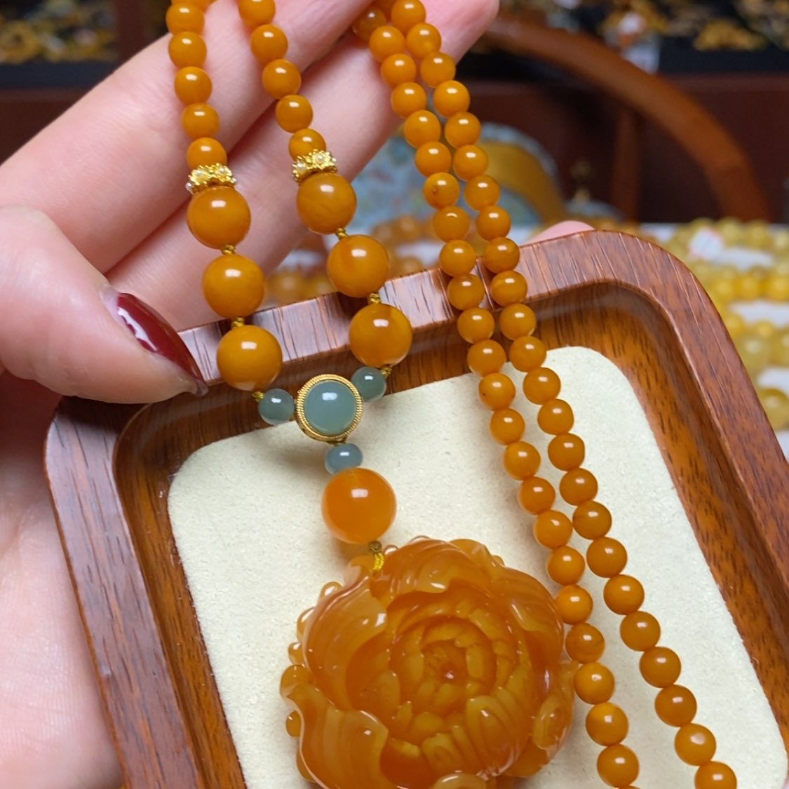 【闪购商品】蜜蜡颈饰未镶嵌项链