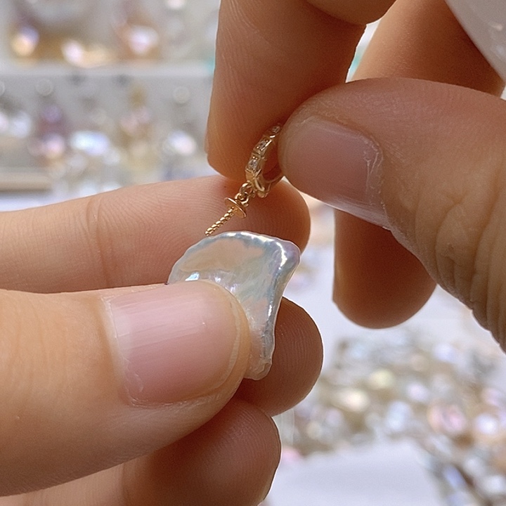 淡水珍珠未镶嵌吊坠(不含链)肉*