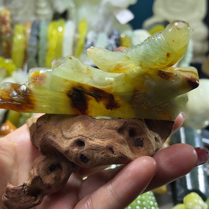 岫玉未镶嵌摆件摆件