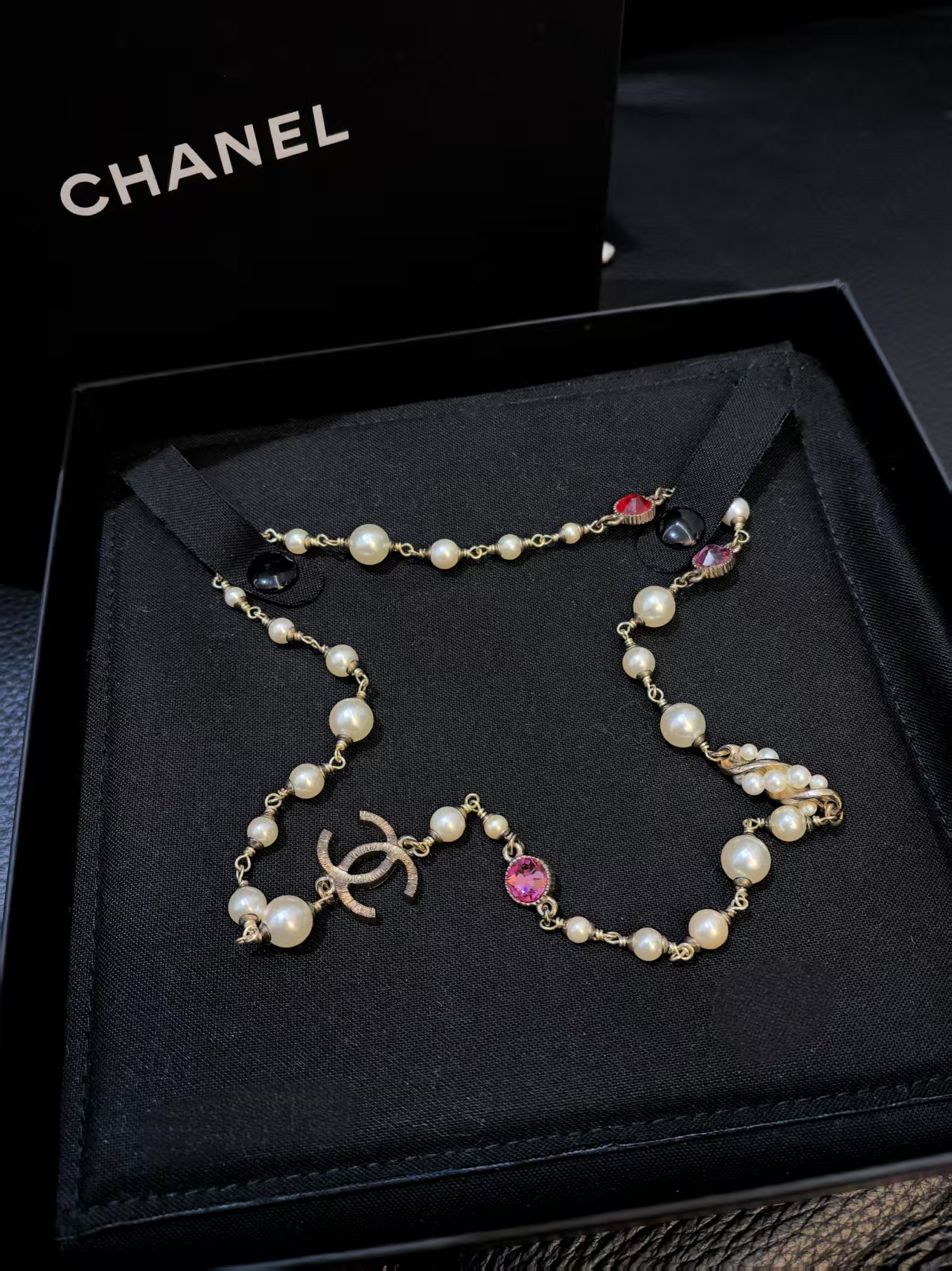 95新 Chanel/香奈儿 珍珠宝石 项链 17p 12510581