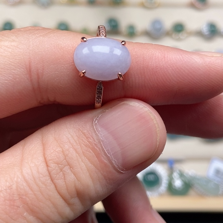 翡翠18K金镶嵌戒指