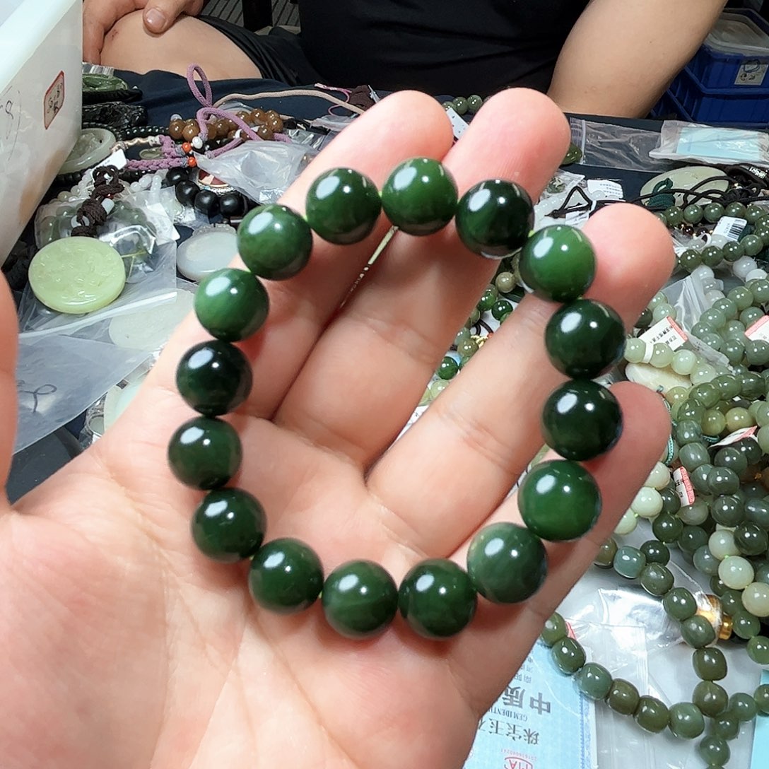 和田玉未镶嵌手链45