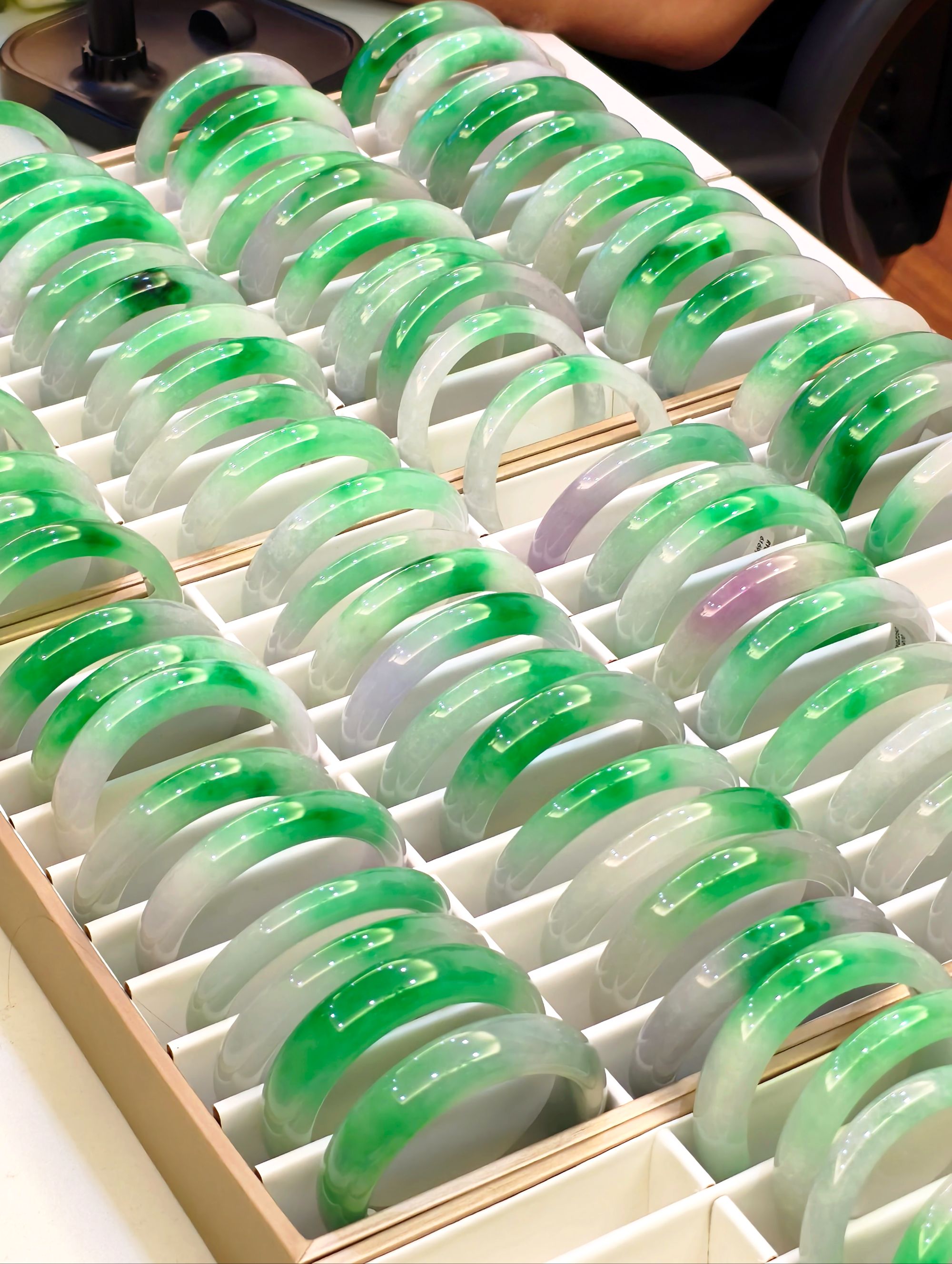 1700美人冰飘花绿飘花素圈女神生日礼物送长辈