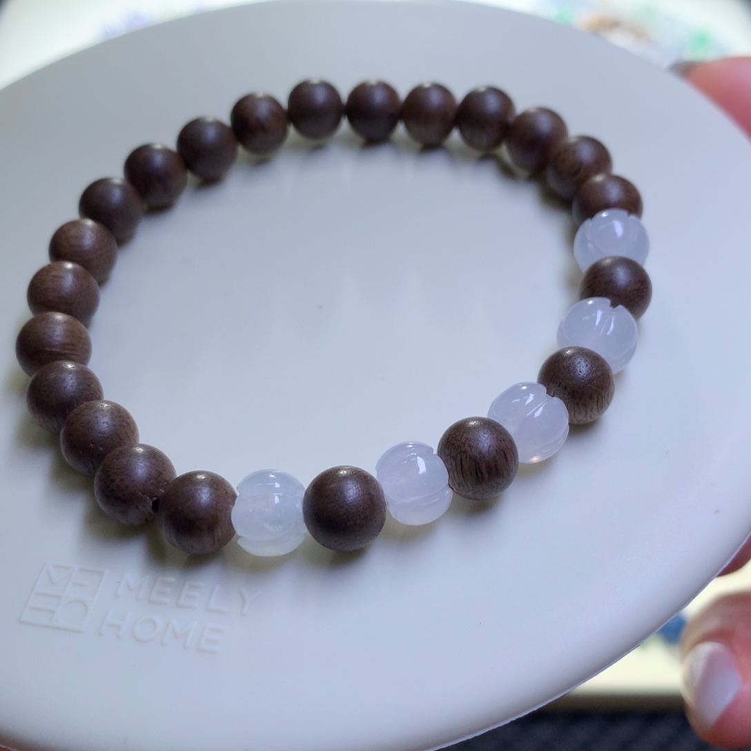 未镶嵌手链翡翠翡翠手串白月光莲蓬