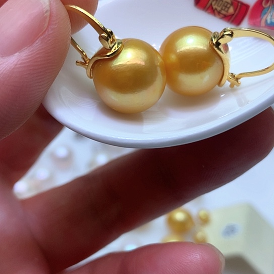 淡水珍珠耳饰银S925镶嵌