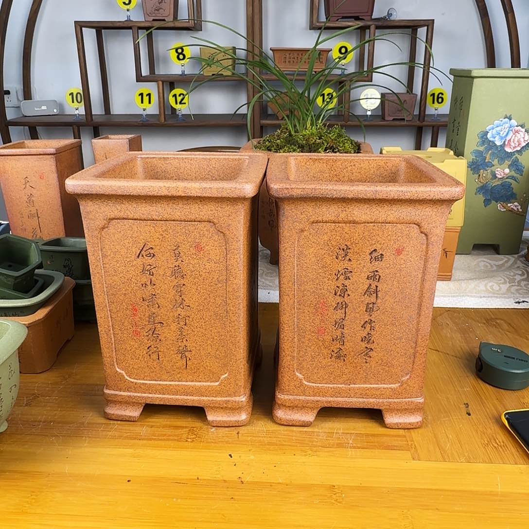 紫砂花盆用****3紫砂花盆2个