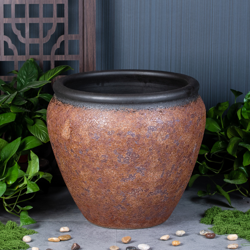 景德镇陶瓷摆件鱼缸流水器喷泉家用鱼缸大号客厅庭院鱼缸