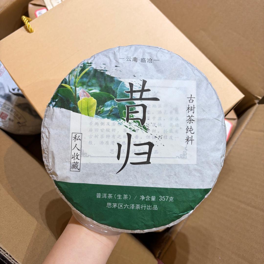 云南2023年昔归古树2025年压制普洱茶生茶霸道鲜明口感生茶普洱