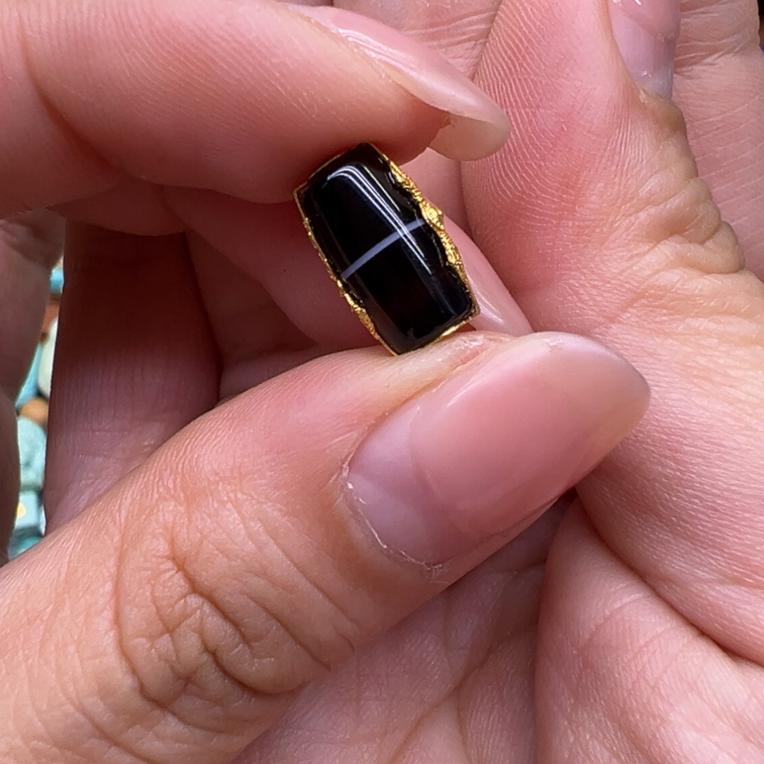 发***7玛瑙/玉髓18K金镶嵌配件配件