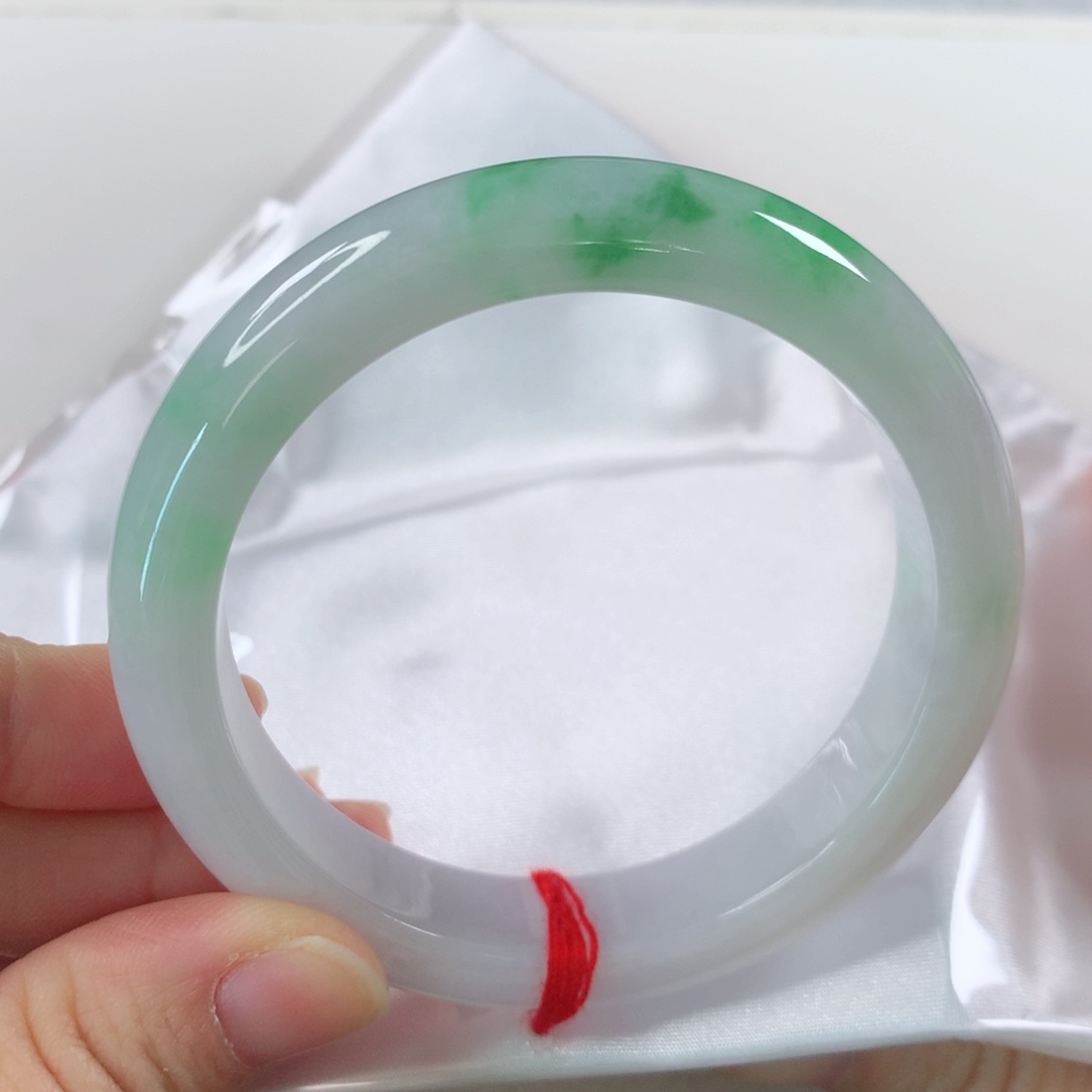 未镶嵌手镯翡翠白底青290