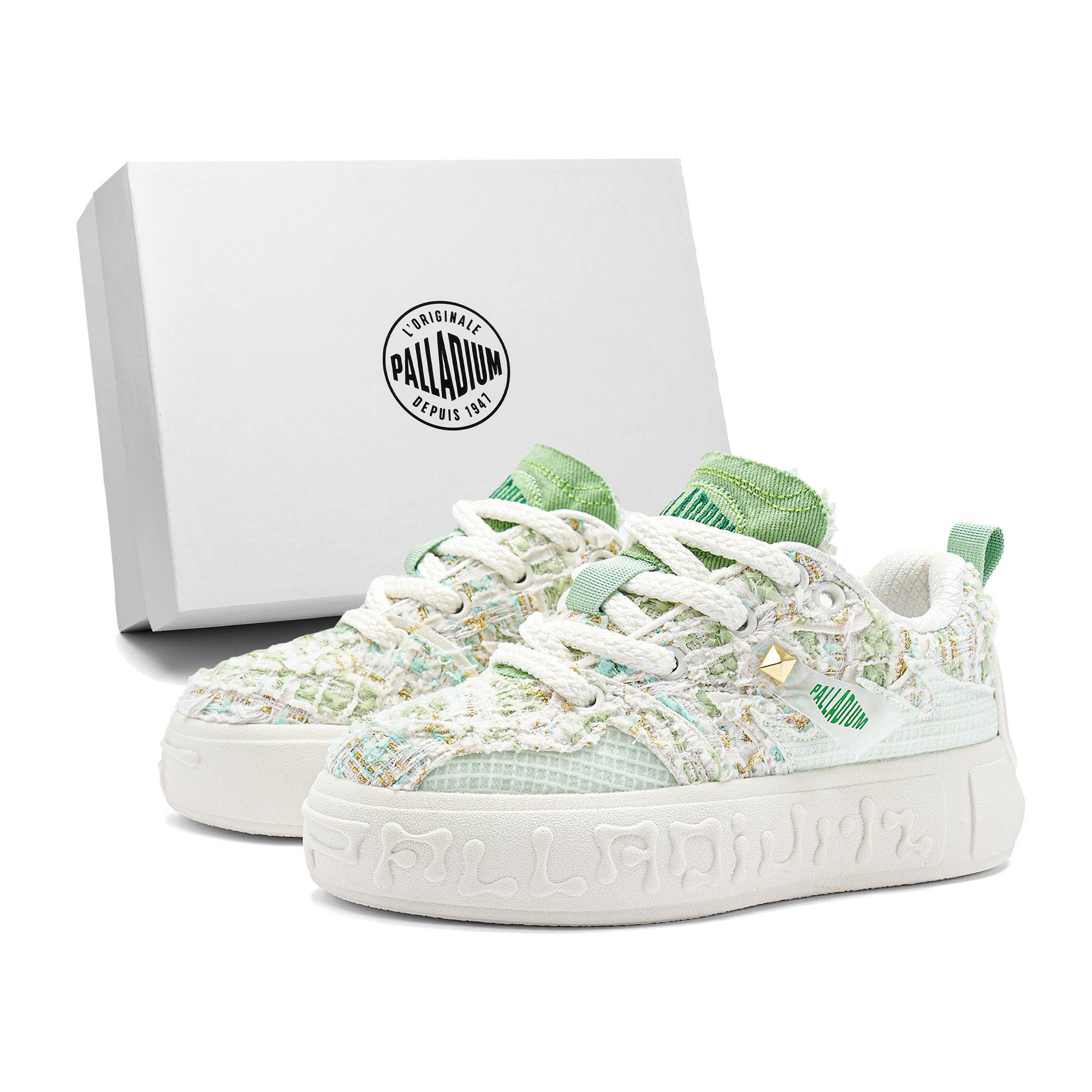 【PALLADIUM】帕拉丁 厚底增高-夏季新款渔网透气时尚休闲鞋768