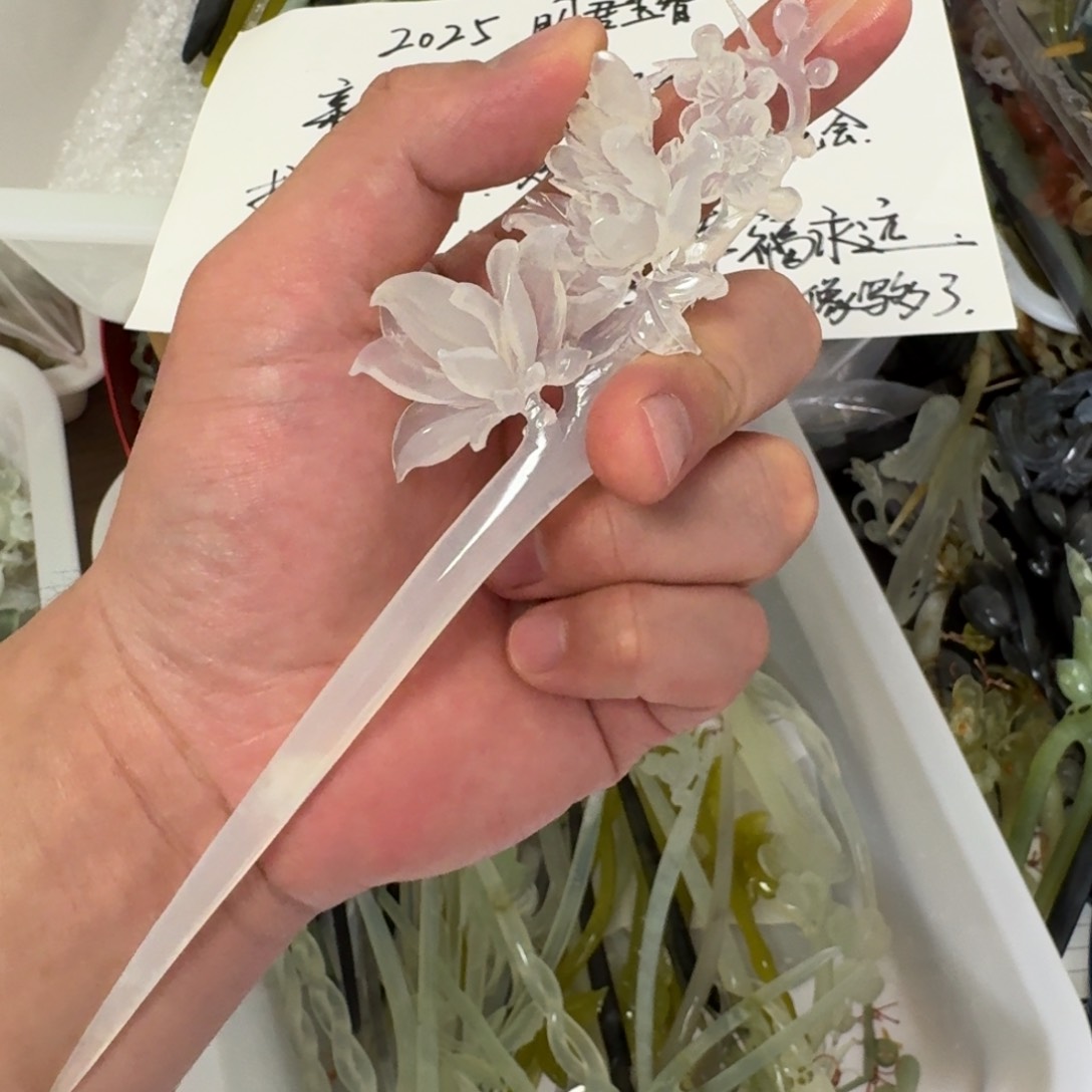 岫玉发簪未镶嵌明君玉簪贼拉好看