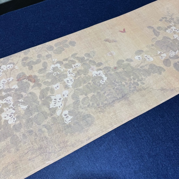 【纳米南宋蝴蝶花卉长卷】大风堂纳米半生熟毛笔书法国画作品宣纸