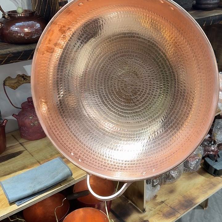 盘***馆紫铜手工制作摆件干锅40
