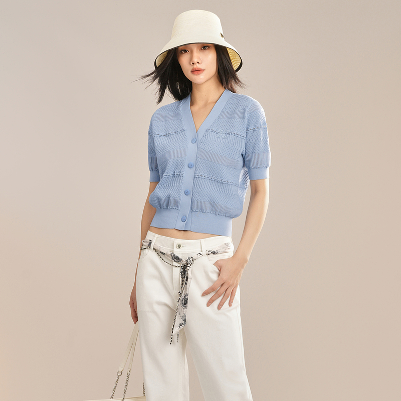 【九月专属】XK211004A420-XG雪歌夏新款毛针织衫