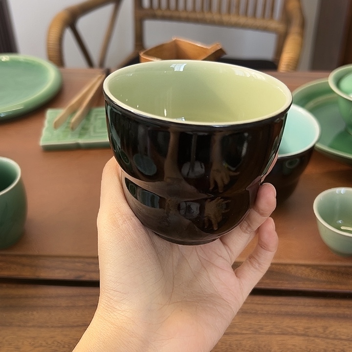 龙泉云间青瓷小米茶器