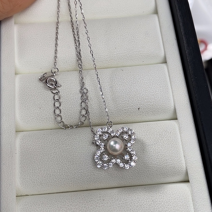 银S925镶嵌海水珍珠颈饰