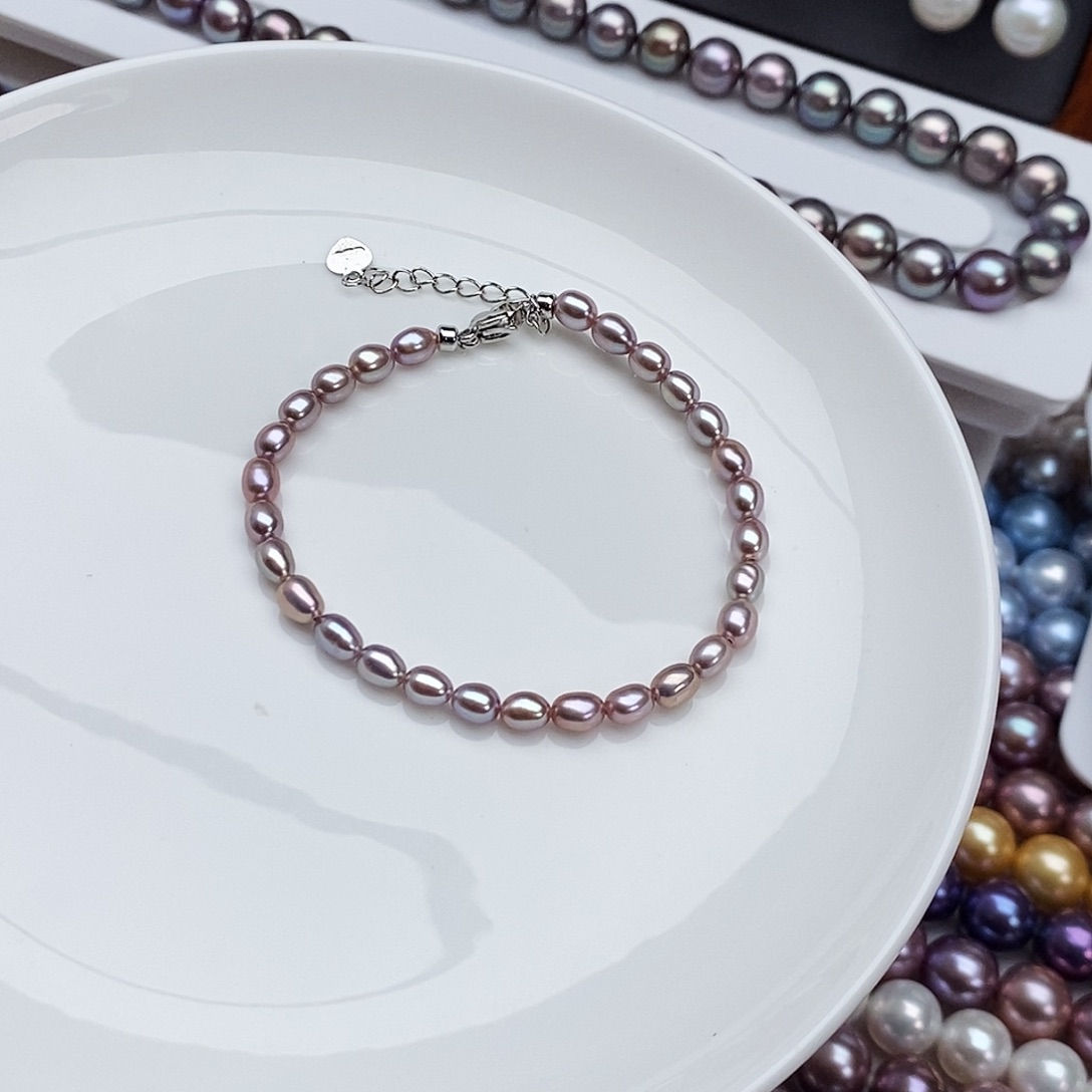 淡水珍珠银S925镶嵌颈饰