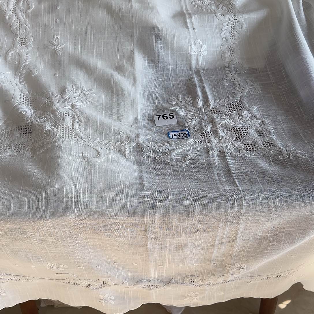 亚麻手绣2.2✖️1.5桌布765号