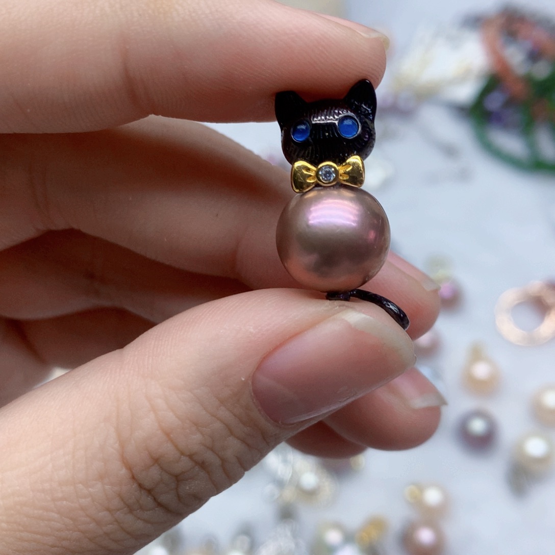 淡水珍珠颈饰银S925镶嵌