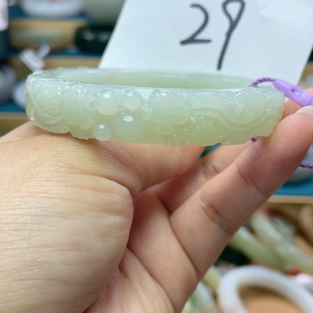 未镶嵌手镯和田玉圈口57