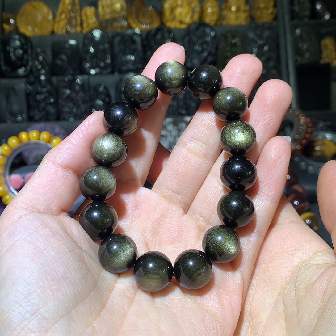 黑曜岩手链未镶嵌风*