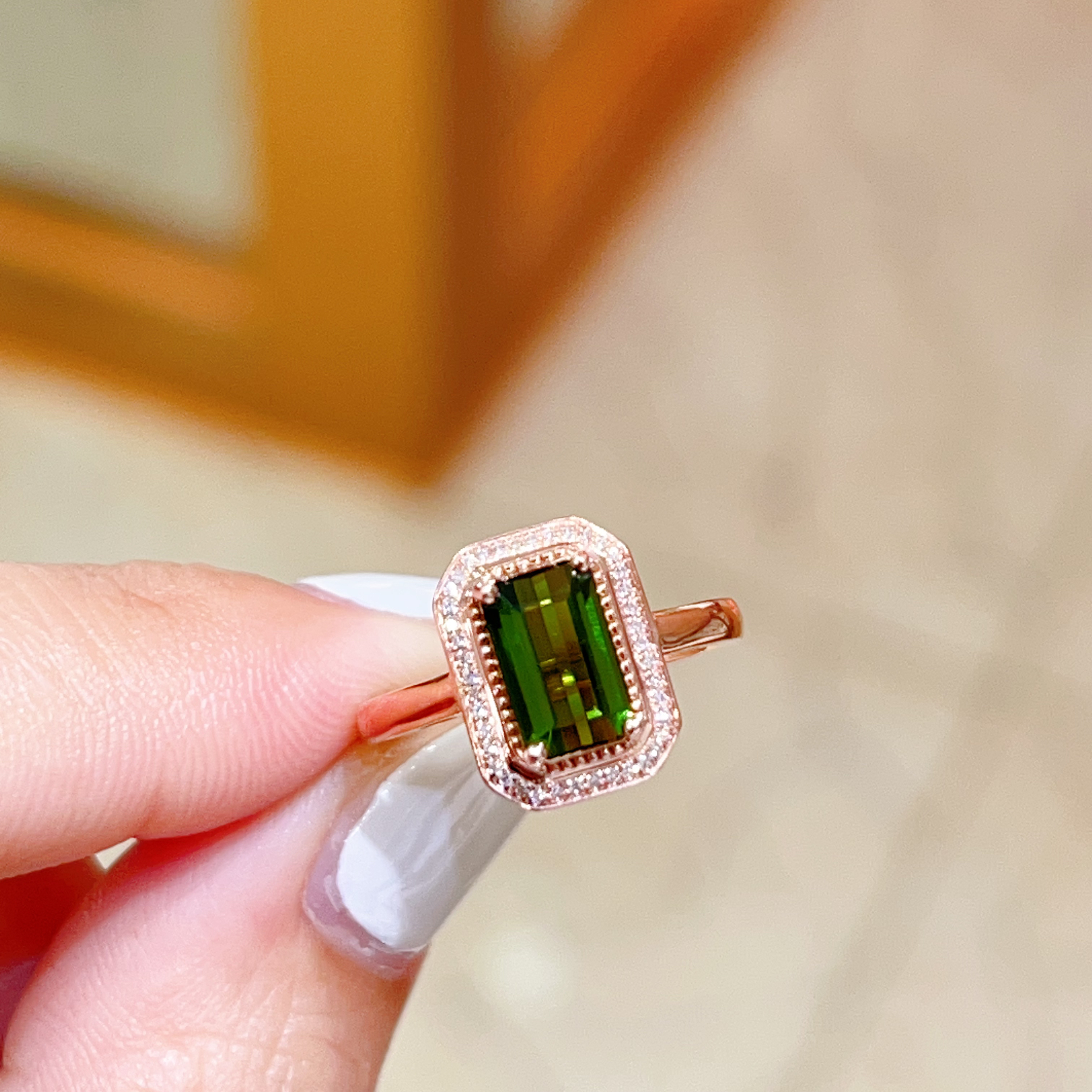1.251ct 18k玫瑰金碧玺戒指 2950