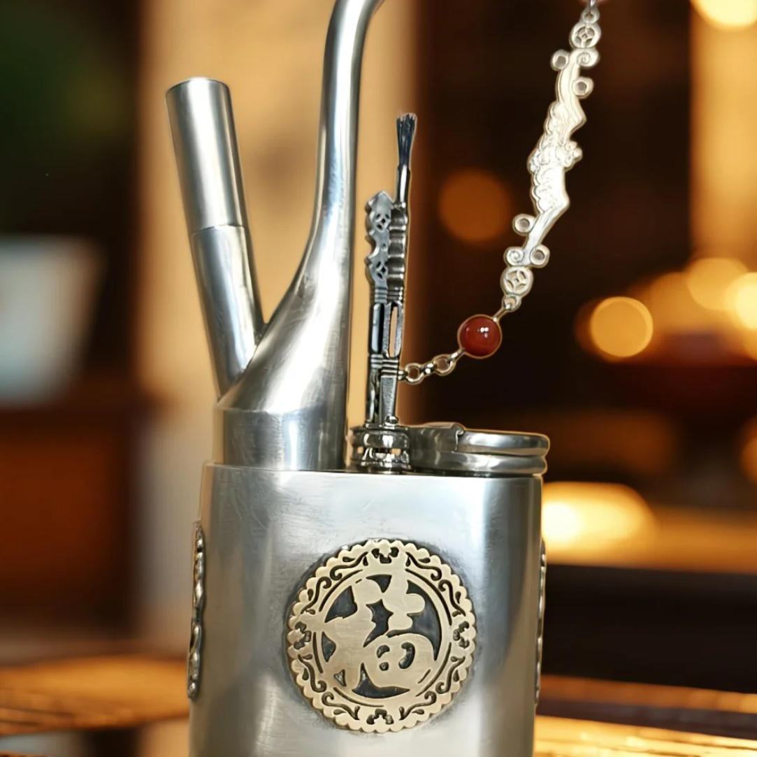 白铜大圆壶财福双全高度27重量1.8斤左右