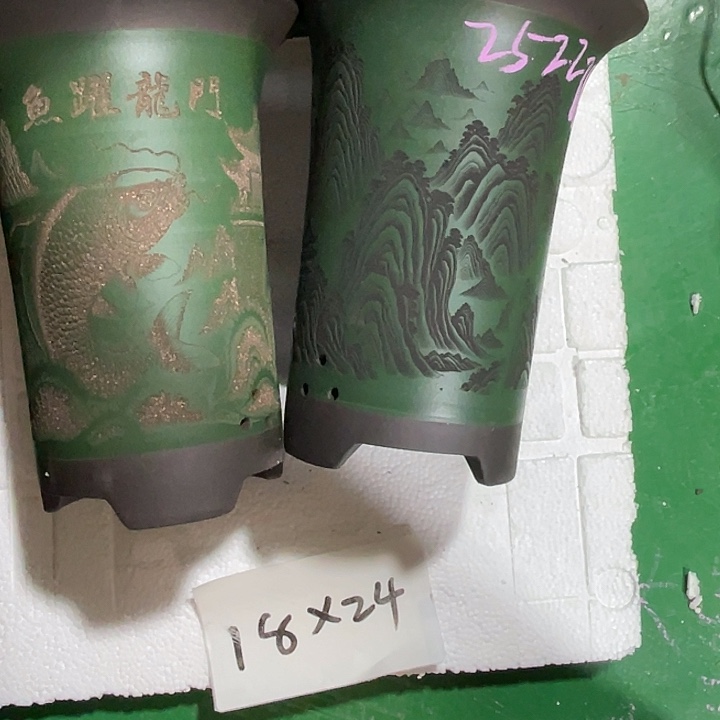 云***曦花盆紫砂微瑕中号