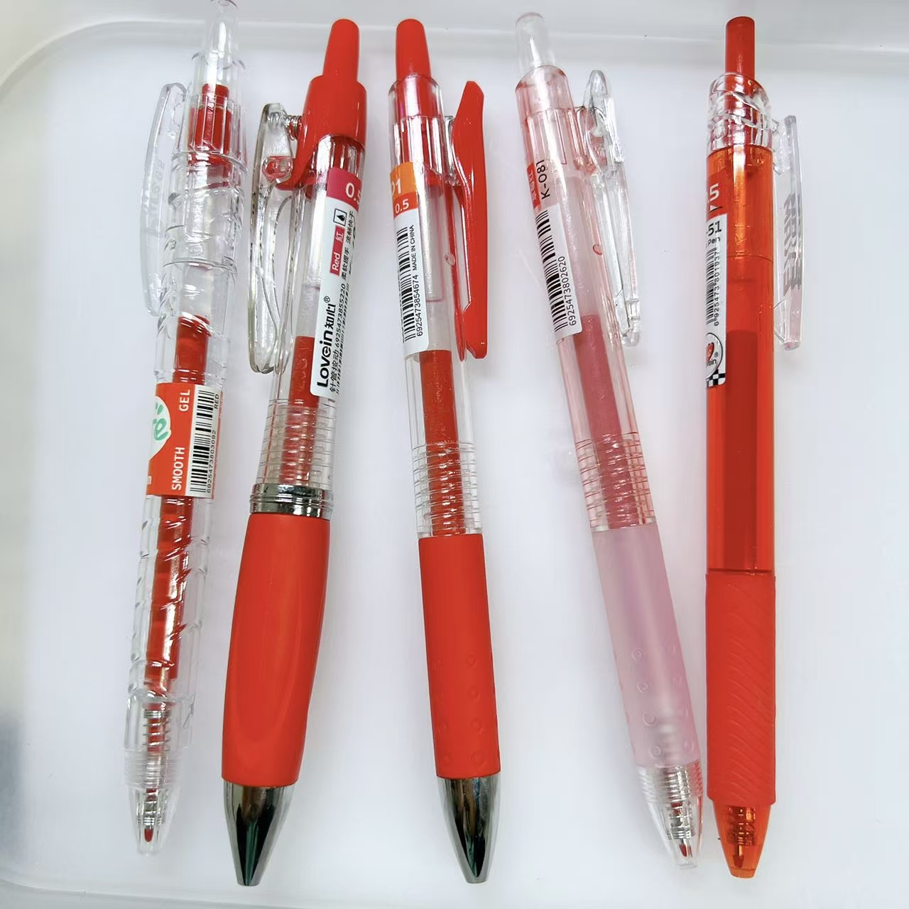 【红墨-5支】E01知心体验草莓冰宝特瓶K01,掉封蜡不售后