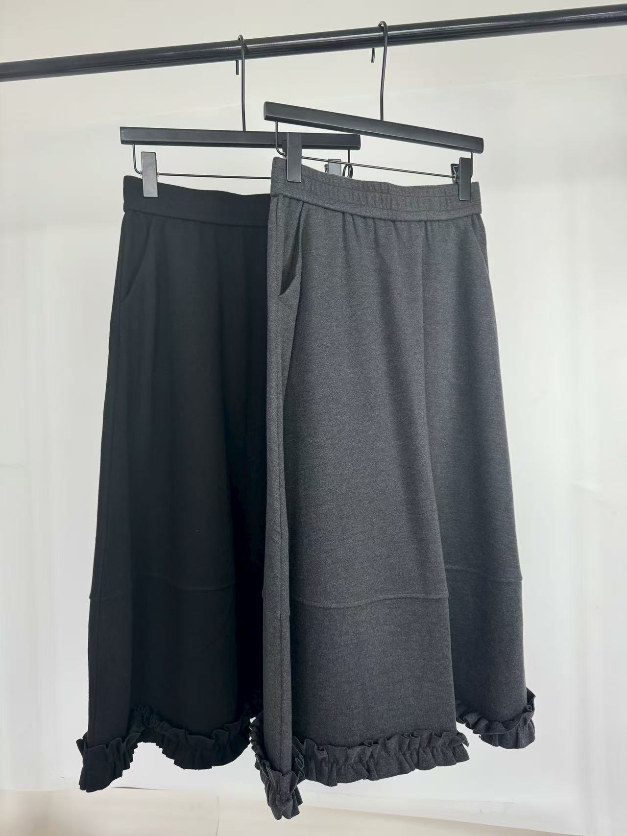 断码福利No退换 早秋新款时尚 拼接木耳边气质款半身裙女-1