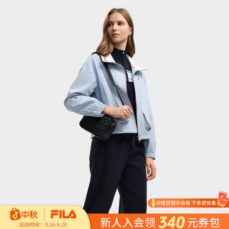 Fila/斐乐秋冬新款户外运动百搭女款防风立领梭织外套F11W548701F