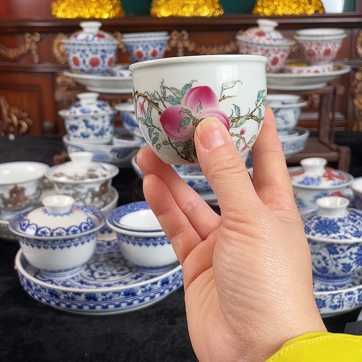 寿桃缸杯景德镇茶具