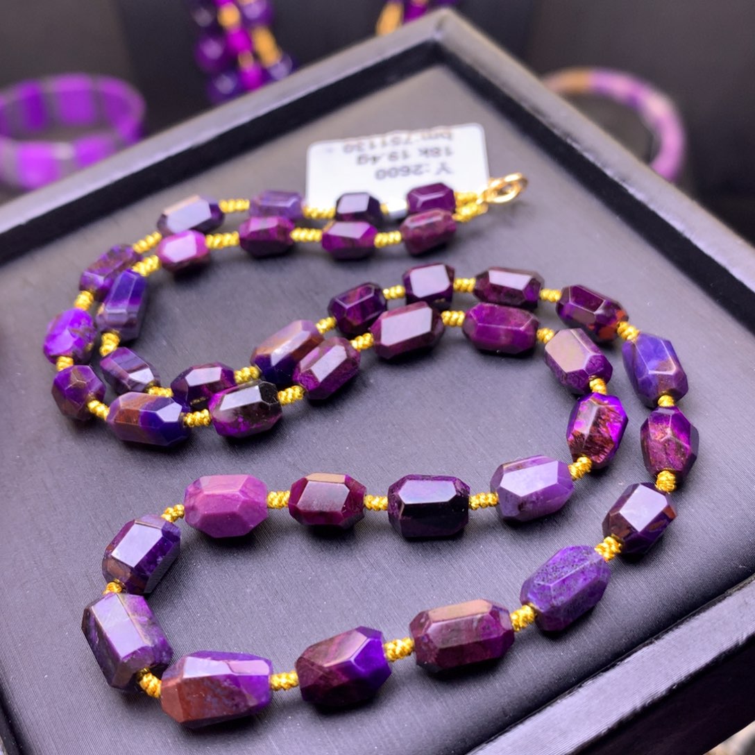 苏纪石（舒俱来）18K金镶嵌项链