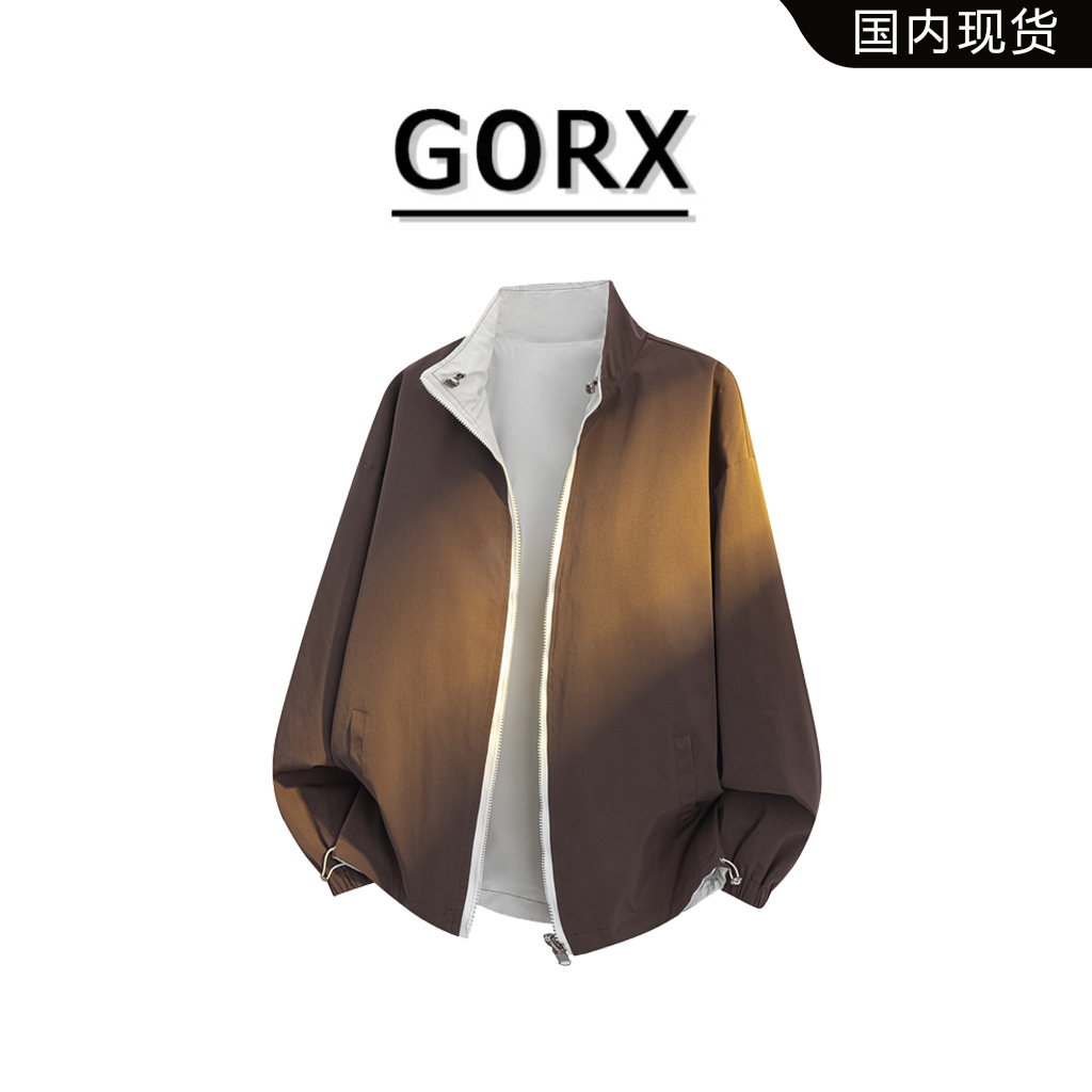 GDRX美式复古双面穿夹克男士秋季新款宽松百搭休闲潮流上衣外套