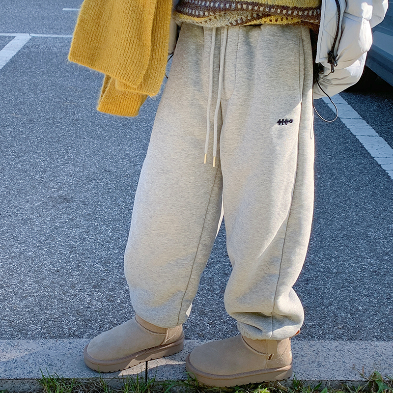 【灰常厚】西西家女童2025冬新款加绒鱼刺束脚裤儿童运动裤JX82791