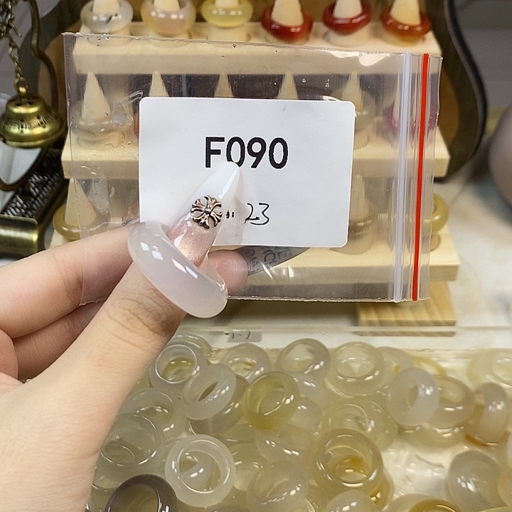 玛瑙/玉髓合金戒指90