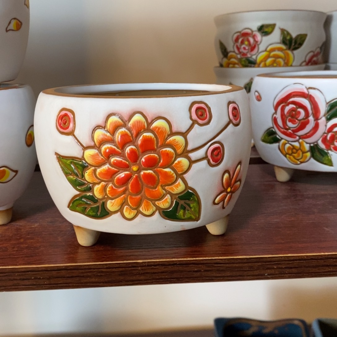 红陶韩式多肉植物花盆