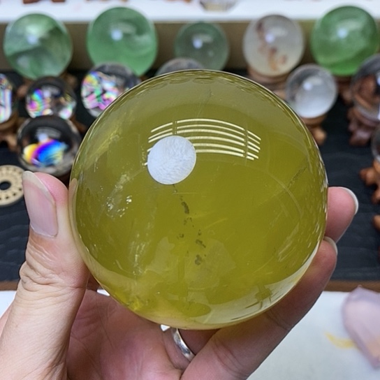 未镶嵌珠宝半成品水晶黄水晶球