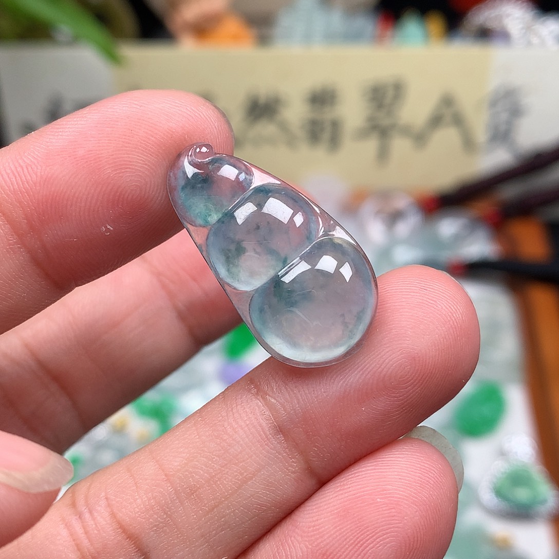 翡翠散珠缅甸天然A货翡翠冰种豆子