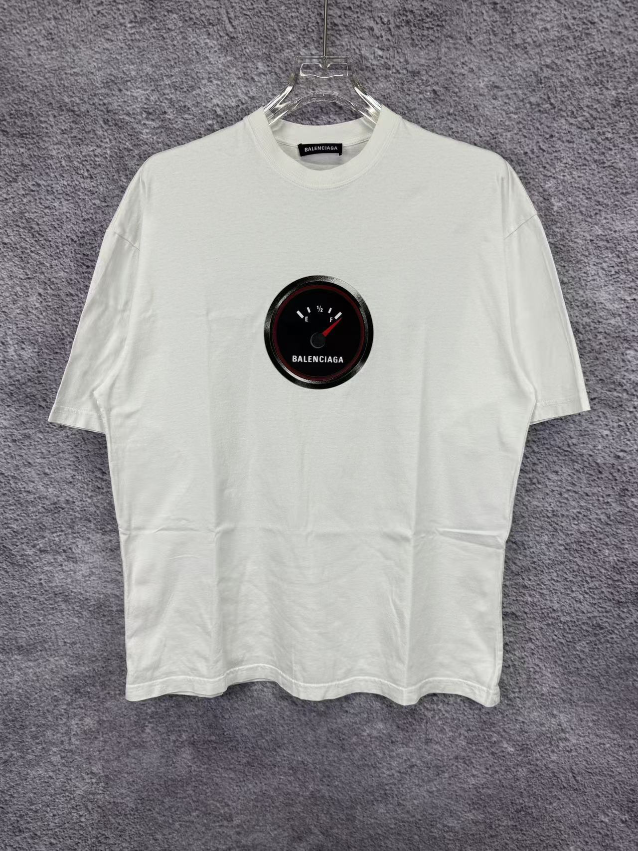 99新 Balenciaga/巴黎世家 油表胶印T恤/XXS码/R0146