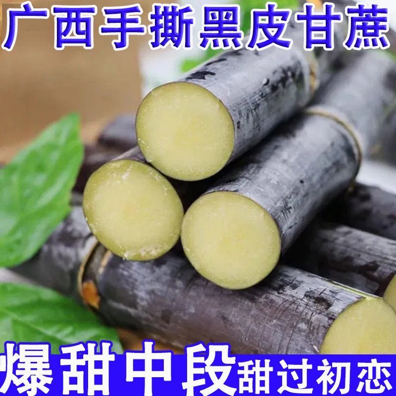 A1【正宗广西黑皮甘蔗】黑皮热带孕妇水果新鲜现挖现砍脆甜多汁应季