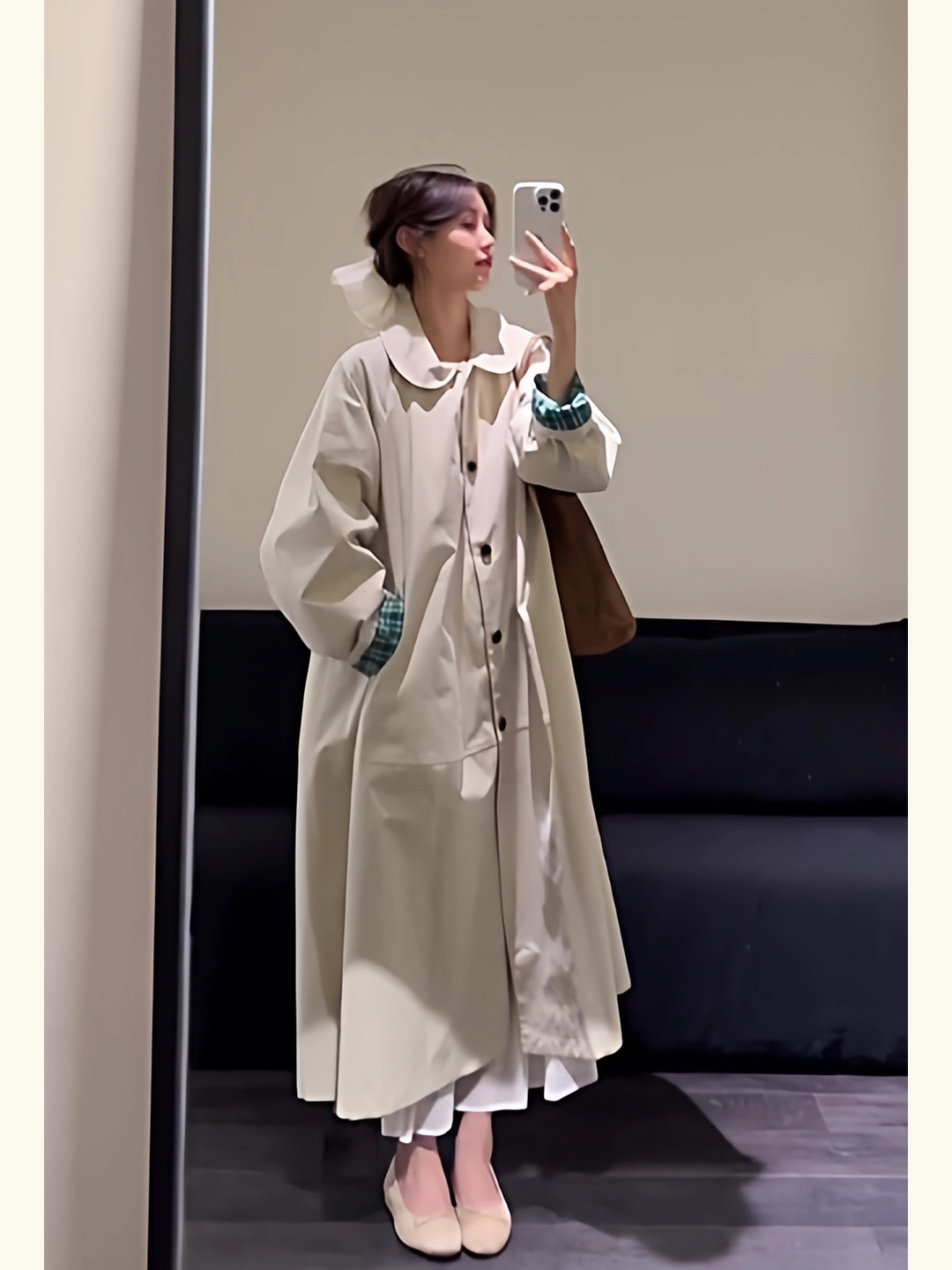 韩系穿搭中长款风衣外套女2025春秋季新款今年流行小个子波西米亚