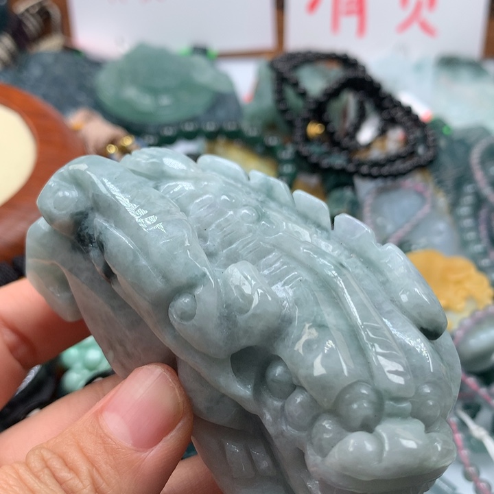 翡翠颈饰未镶嵌保真天然A货翡翠