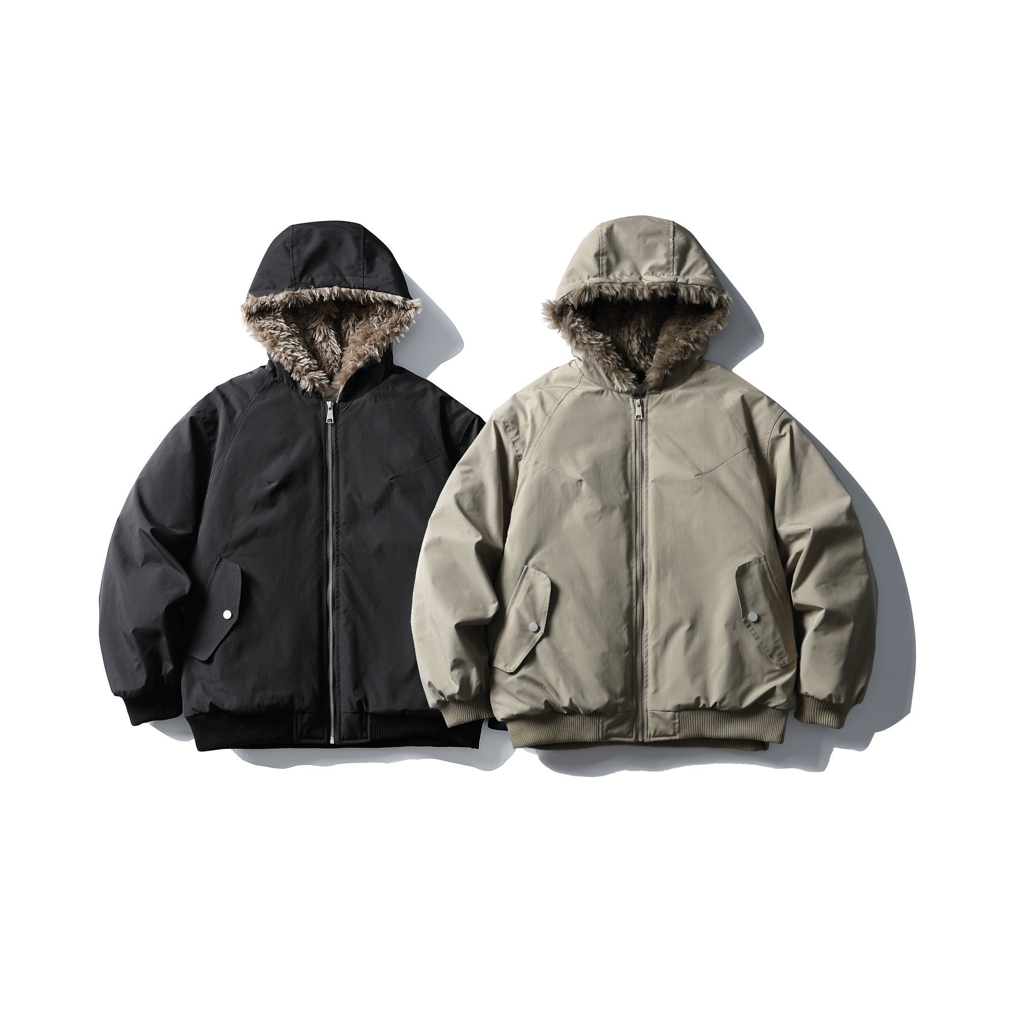 BOGEDIT座山雕冬季美式休闲连帽男士棉服百搭宽松棉服情侣潮外套